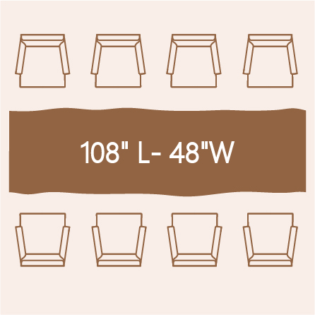 8-person dining table