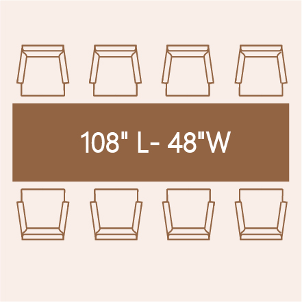 8-person dining table