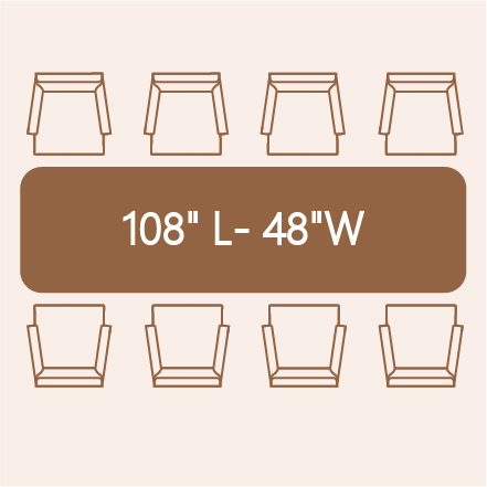 8-person dining table