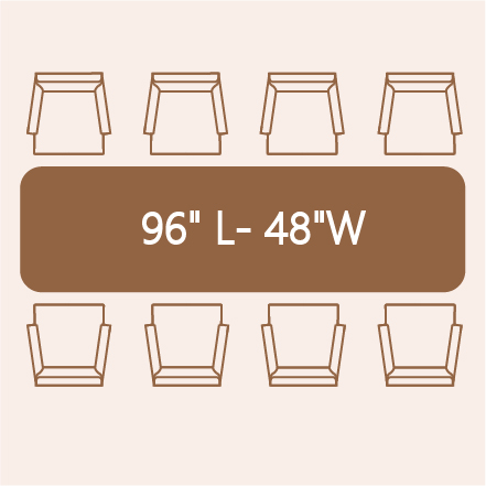 8-person dining table