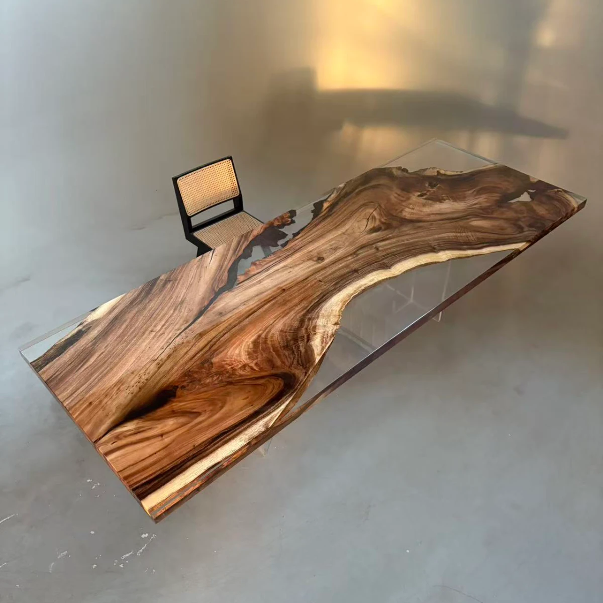 Walnut Epoxy Resin Table - Image 5