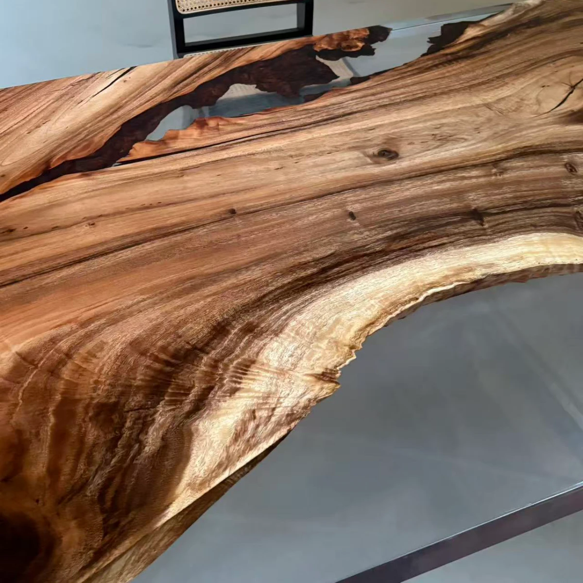 Walnut Epoxy Resin Table - Image 6