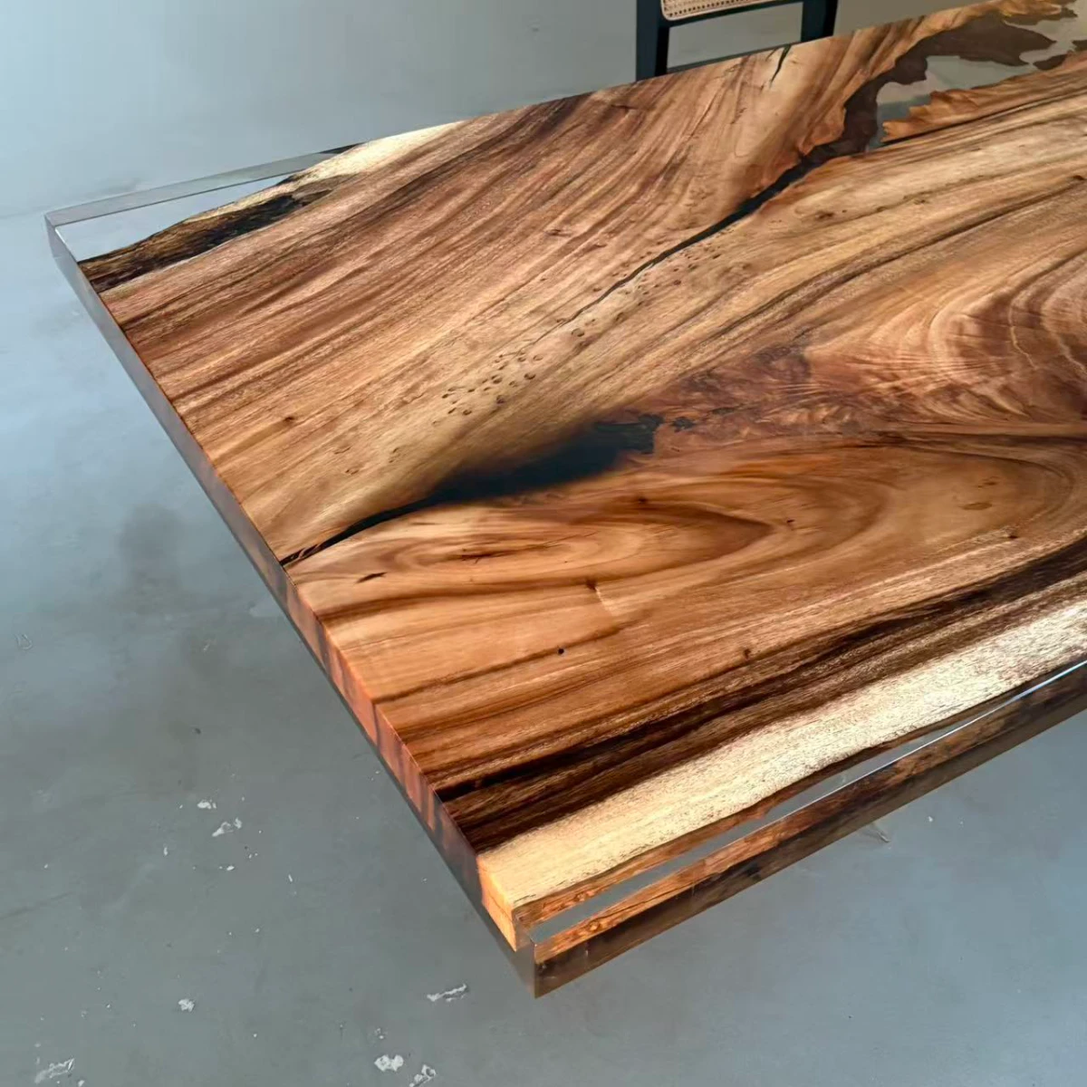 Walnut Epoxy Resin Table - Image 8