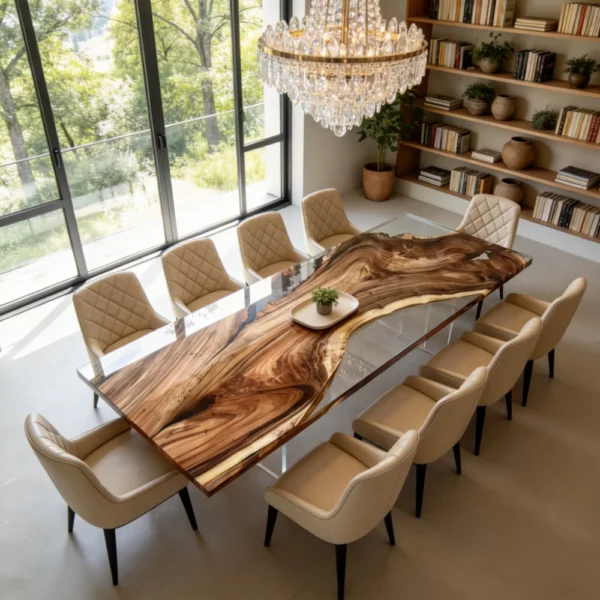 Walnut Epoxy Resin Table