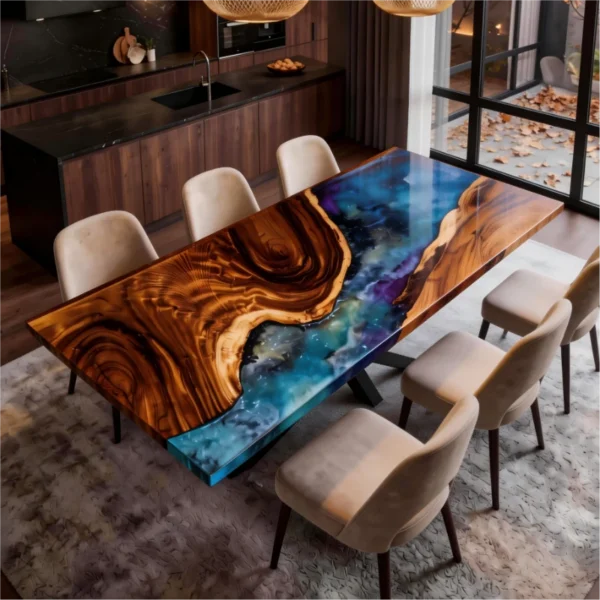 Aurora Epoxy Resin Table