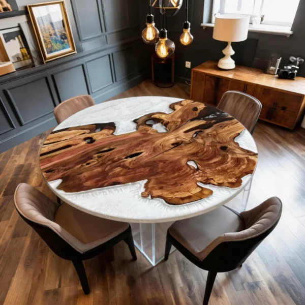 Epoxy Resin Round Table/Coffee Table